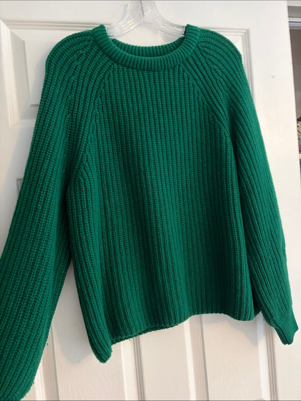 Barbour Emerald Green Ribbed Crewneck Sweater